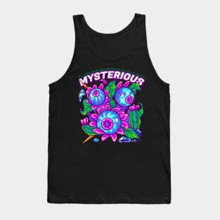 Mysterious Eyes and Cactus Flowers Tank Top